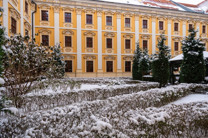 Wirydarz w budynku Wydziału Filologicznego przy pl. Nankiera